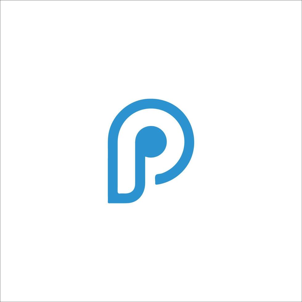 eerste brief pp logo of p logo vector ontwerp sjabloon