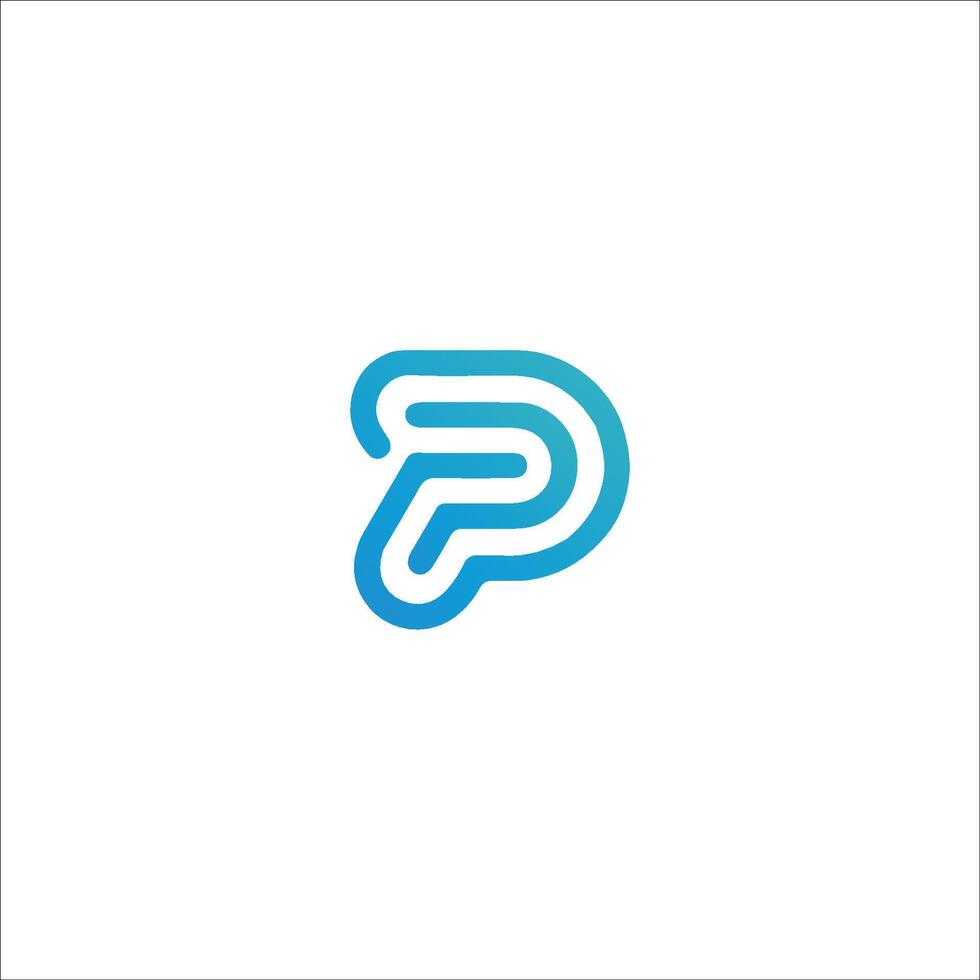 eerste brief pp logo of p logo vector ontwerp sjabloon