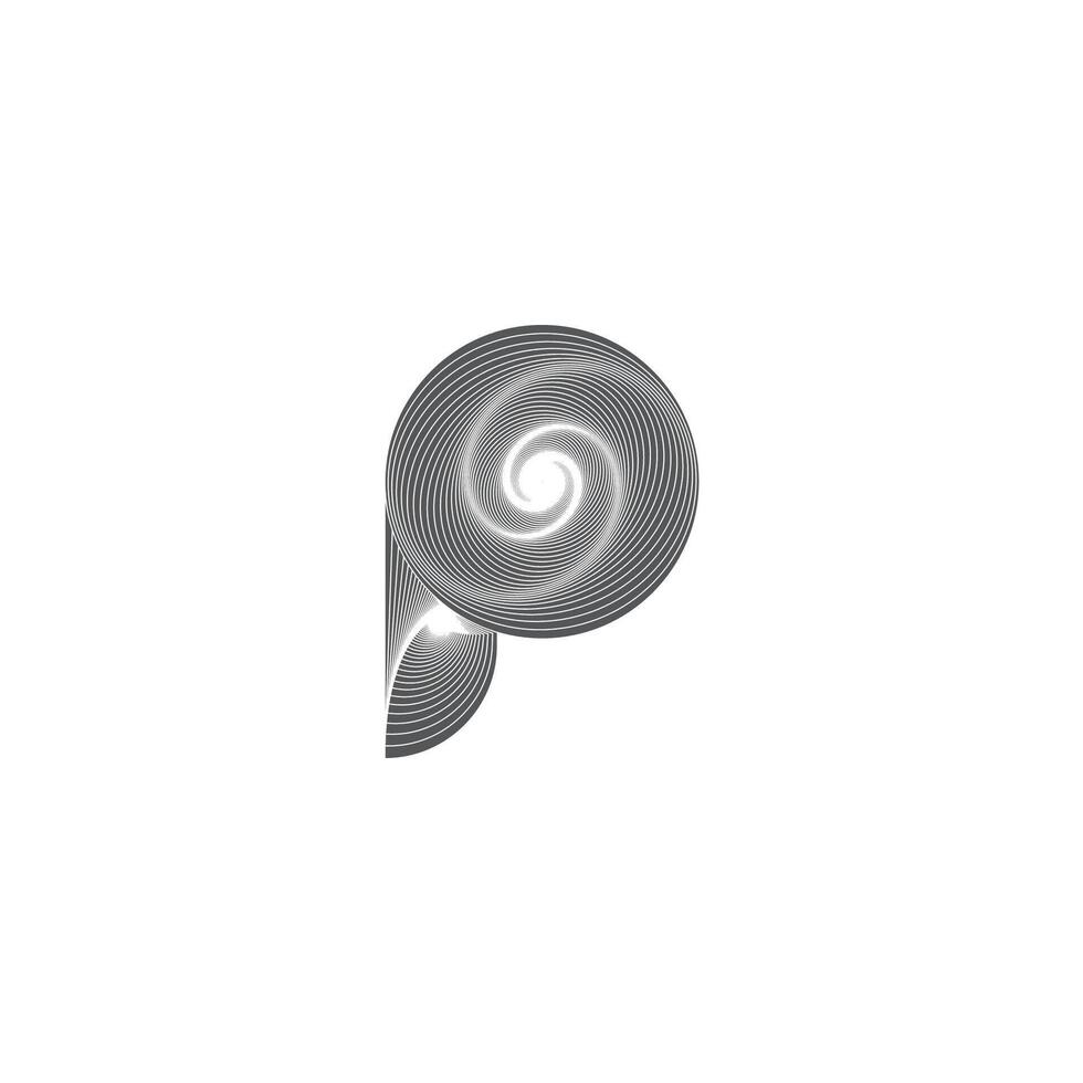 eerste brief pp logo of p logo vector ontwerp sjabloon