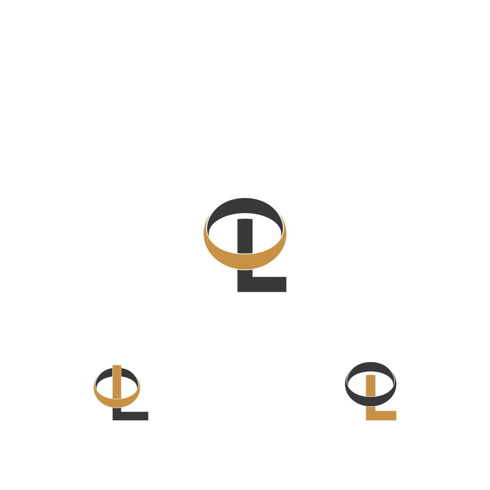 alfabet letters initialen monogram logo lo, ol, l en o vector