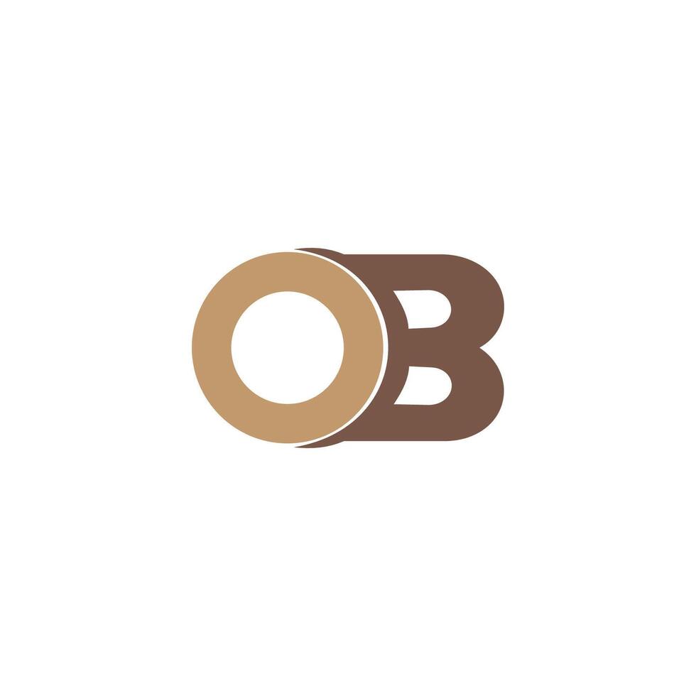 eerste brief ob of bo logo vector ontwerp sjabloon