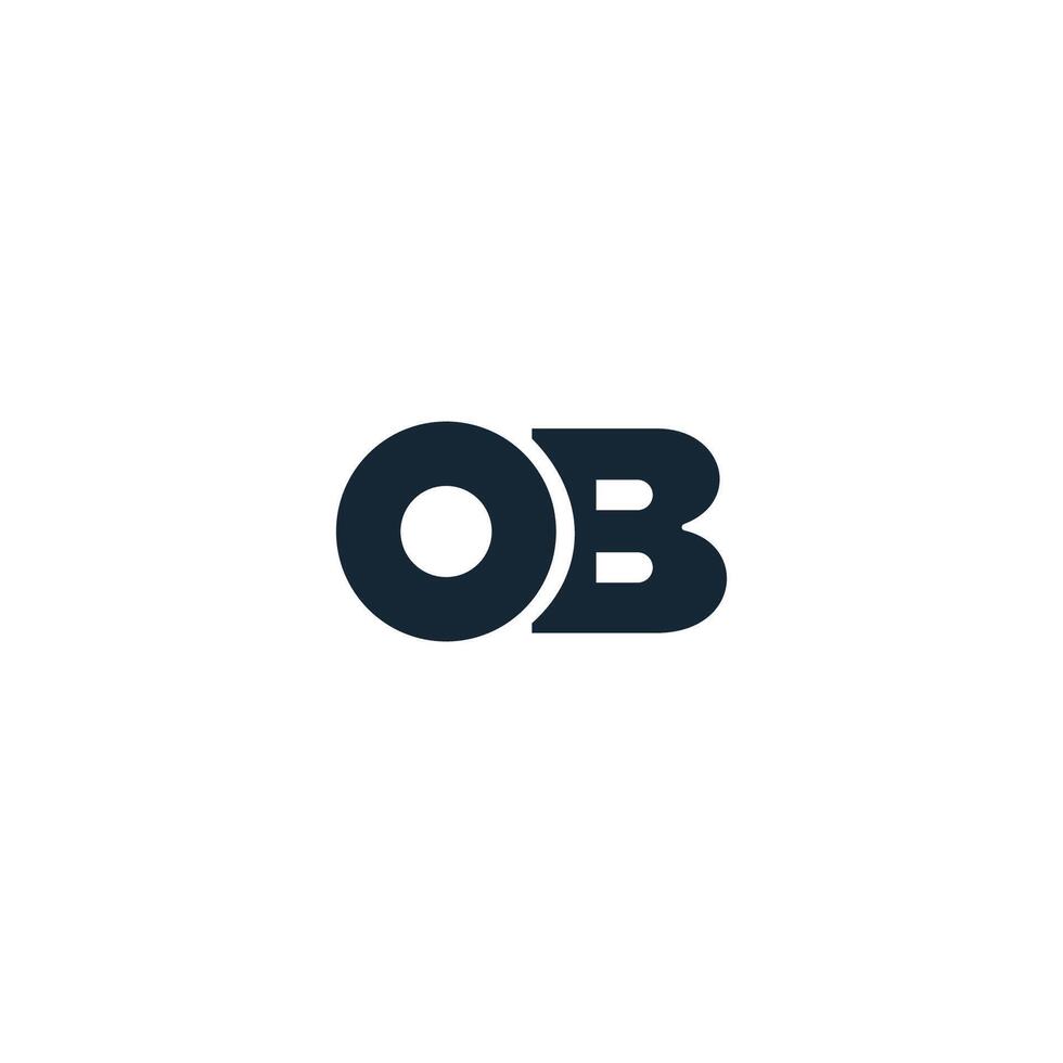 eerste brief ob of bo logo vector ontwerp sjabloon