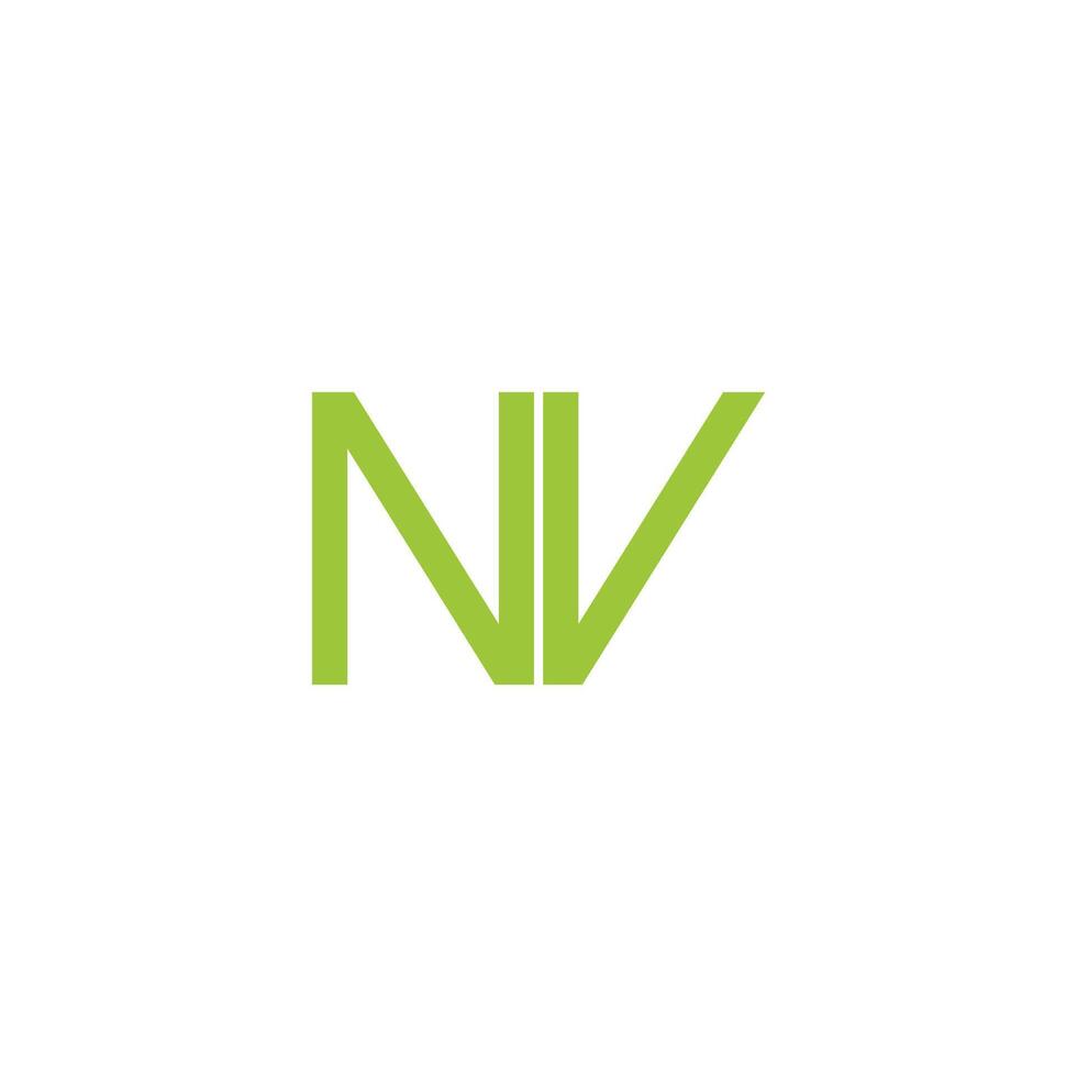 eerste brief nv logo of vn logo vector ontwerp sjabloon