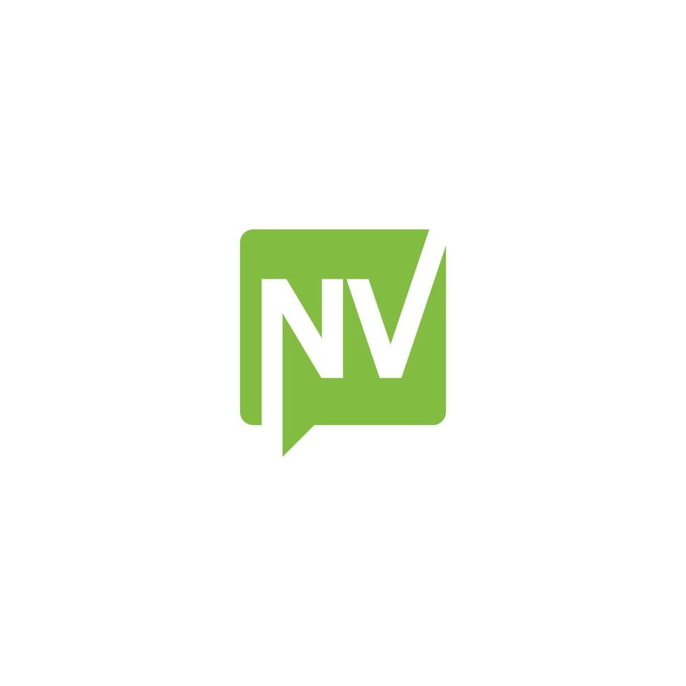 eerste brief nv logo of vn logo vector ontwerp sjabloon