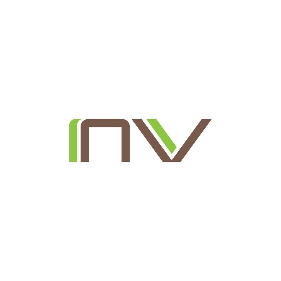 eerste brief nv logo of vn logo vector ontwerp sjabloon