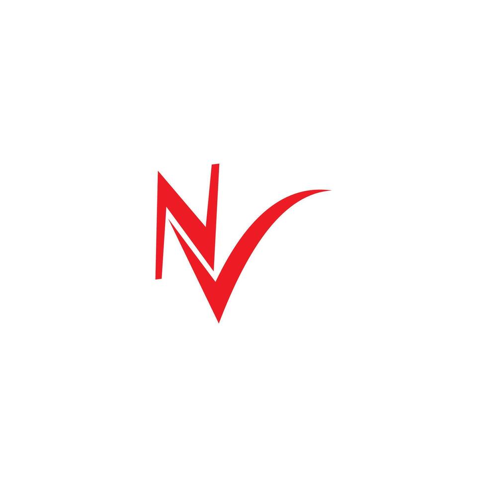 eerste brief nv logo of vn logo vector ontwerp sjabloon