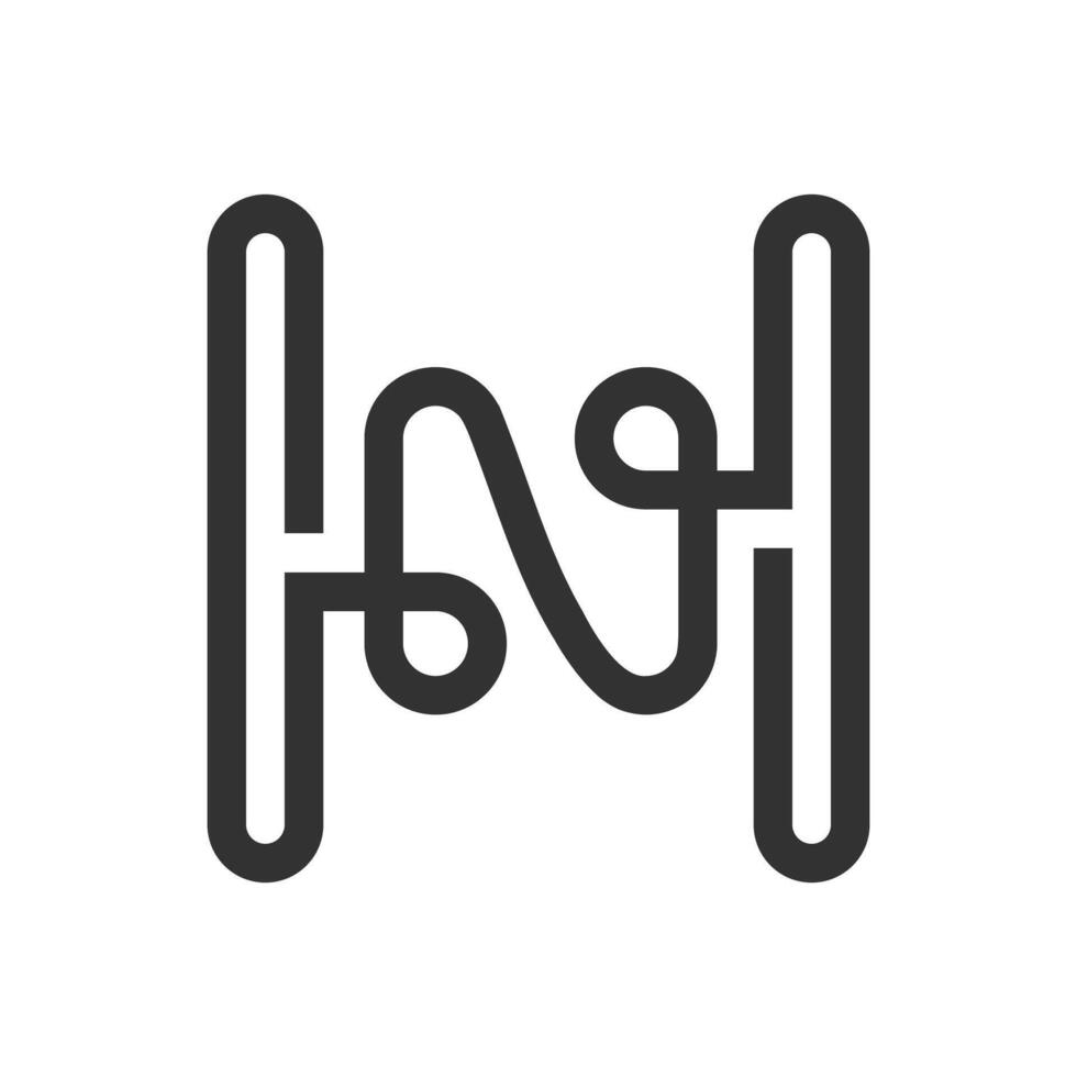 eerste nh brief logo vector sjabloon ontwerp. creatief abstract brief hn logo ontwerp. gekoppeld brief hn logo ontwerp.