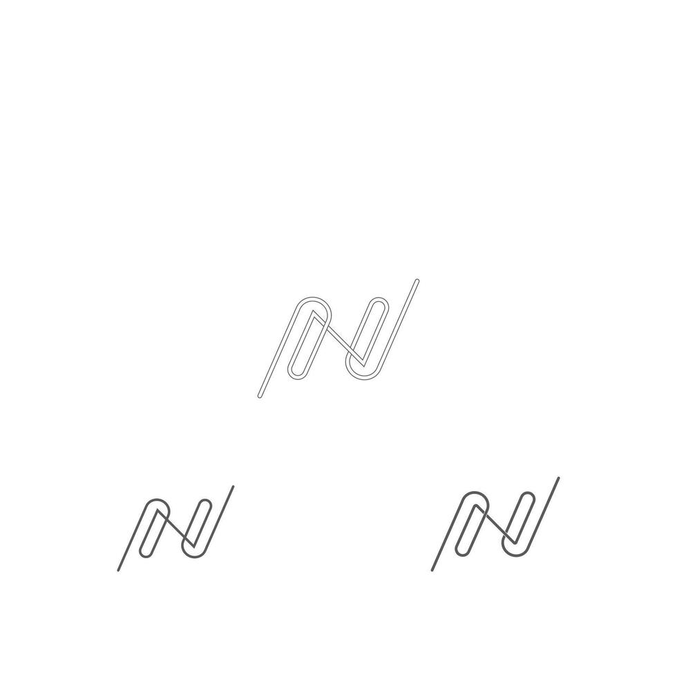 n logo of nn logo en icoon ontwerp vector