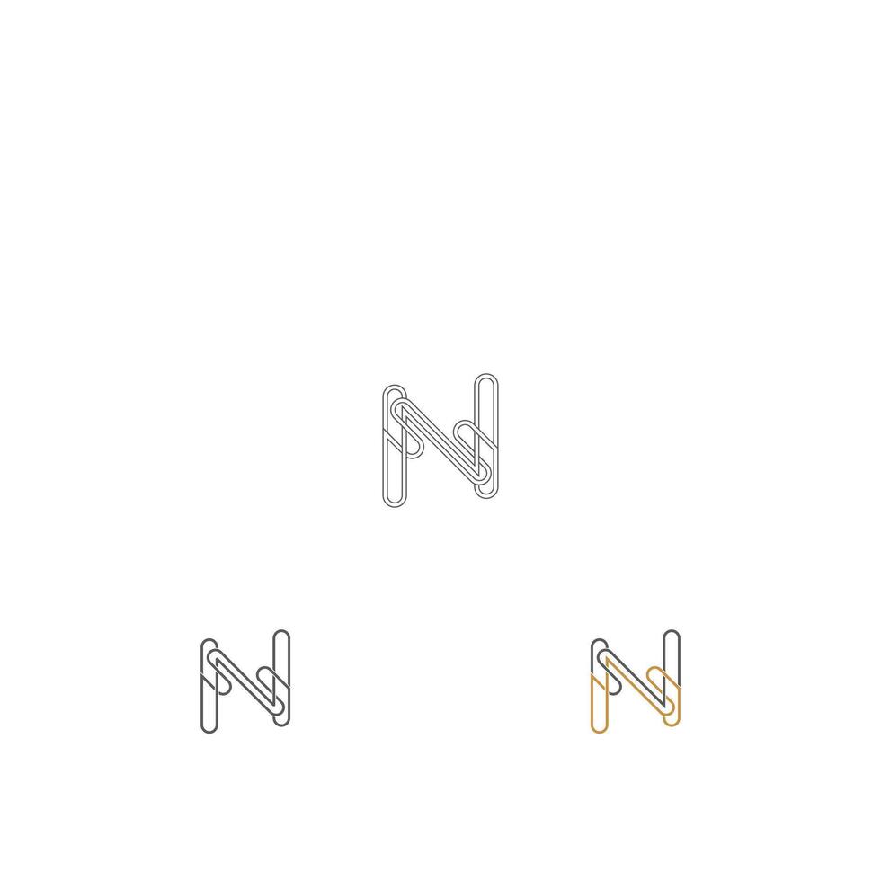 n logo of nn logo en icoon ontwerp vector