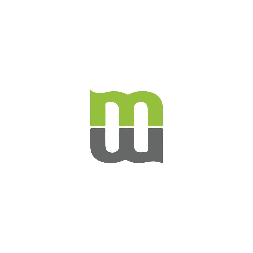 eerste brief wm logo of mw logo vector ontwerp sjabloon