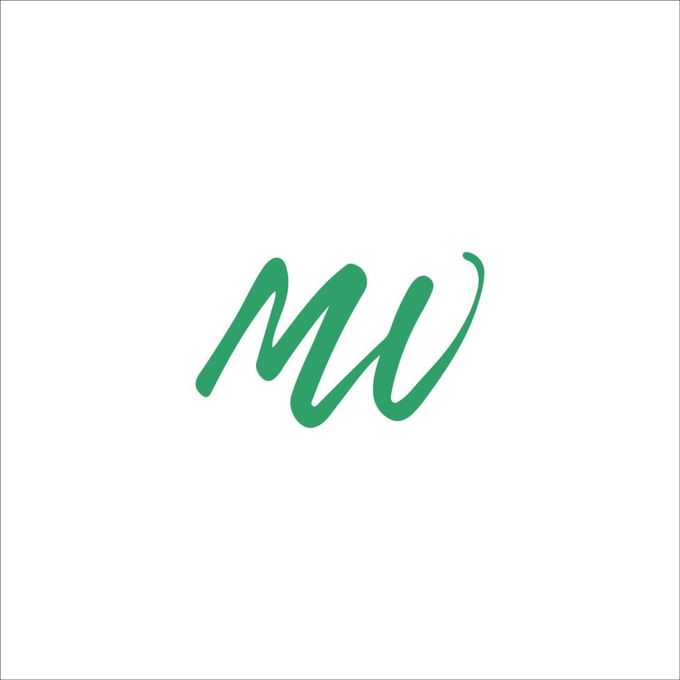 eerste brief wm logo of mw logo vector ontwerp sjabloon