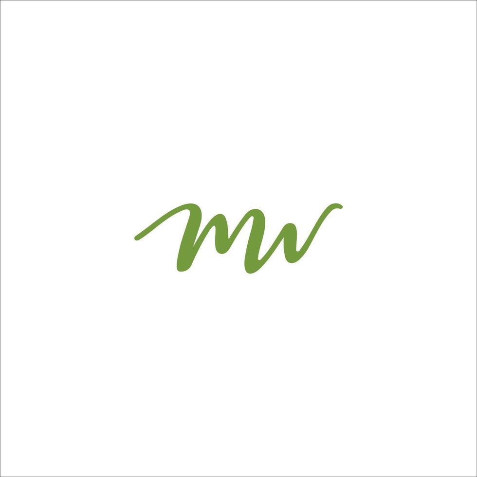 eerste brief wm logo of mw logo vector ontwerp sjabloon