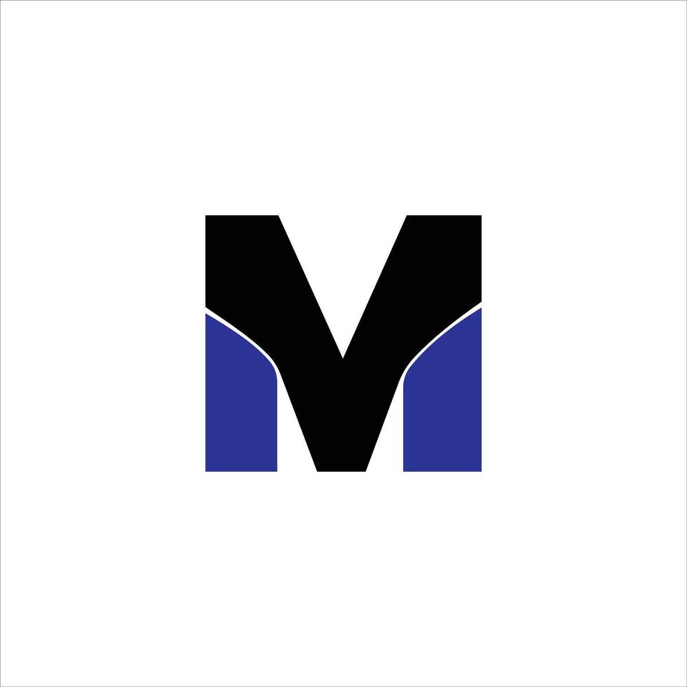 eerste brief mv logo of vm logo vector ontwerp sjabloon