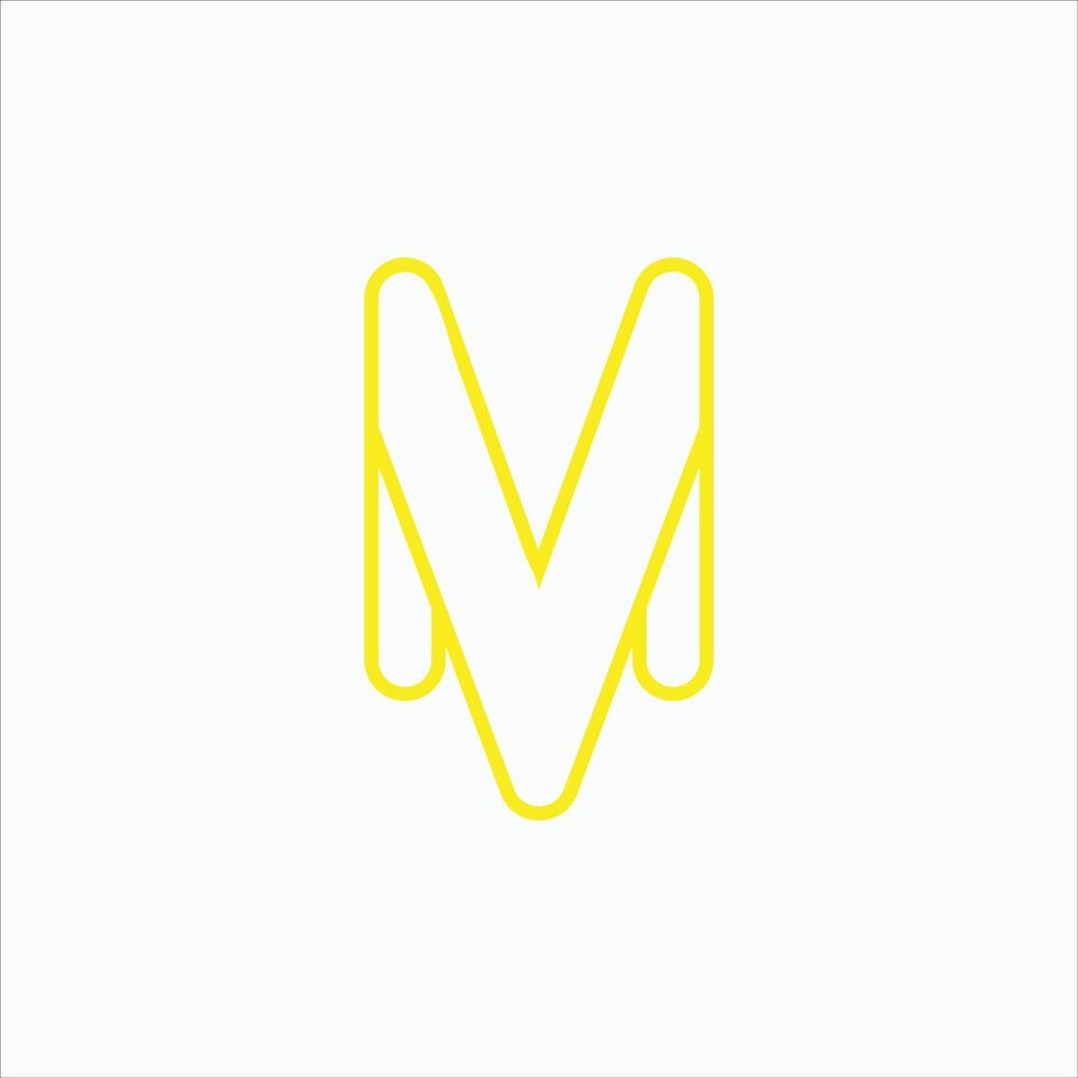 eerste brief mv logo of vm logo vector ontwerp sjabloon