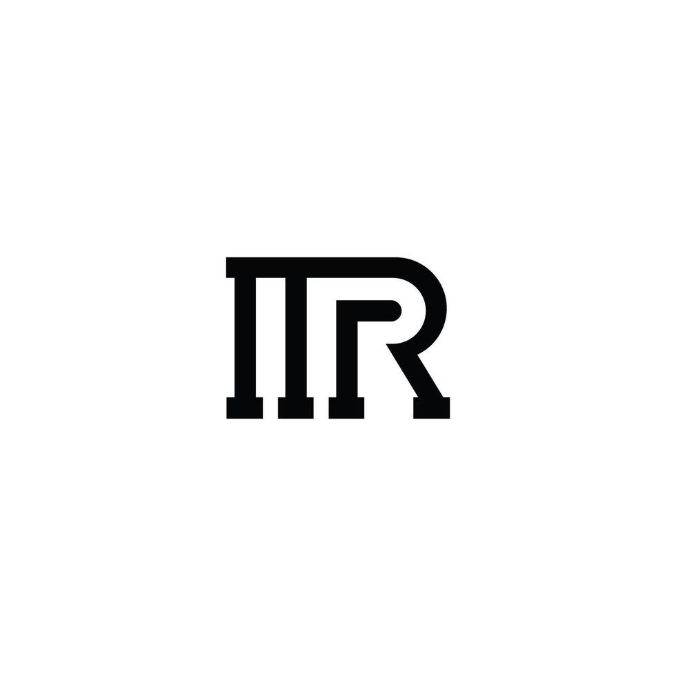 eerste brief Dhr logo of rm logo vector ontwerp sjabloon