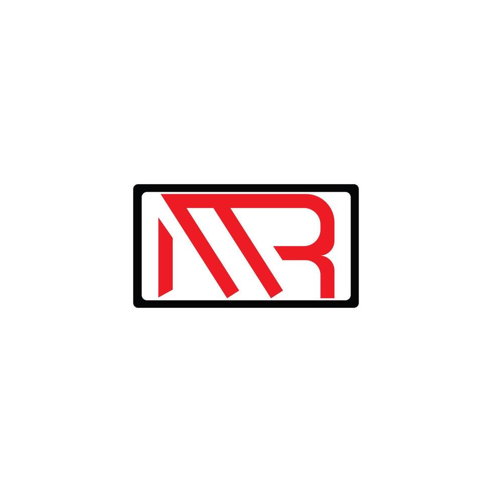 eerste brief Dhr logo of rm logo vector ontwerp sjabloon