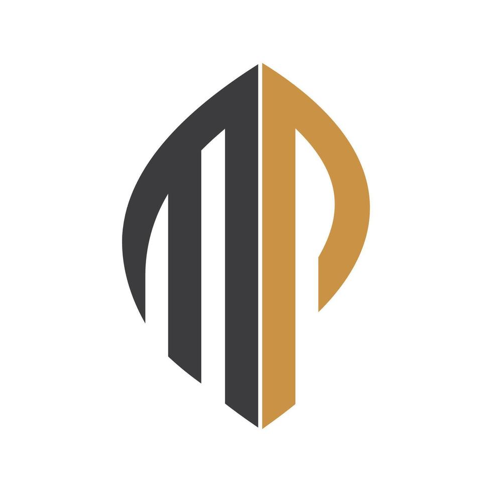 eerste brief smp logo of p.m logo vector ontwerp sjabloon