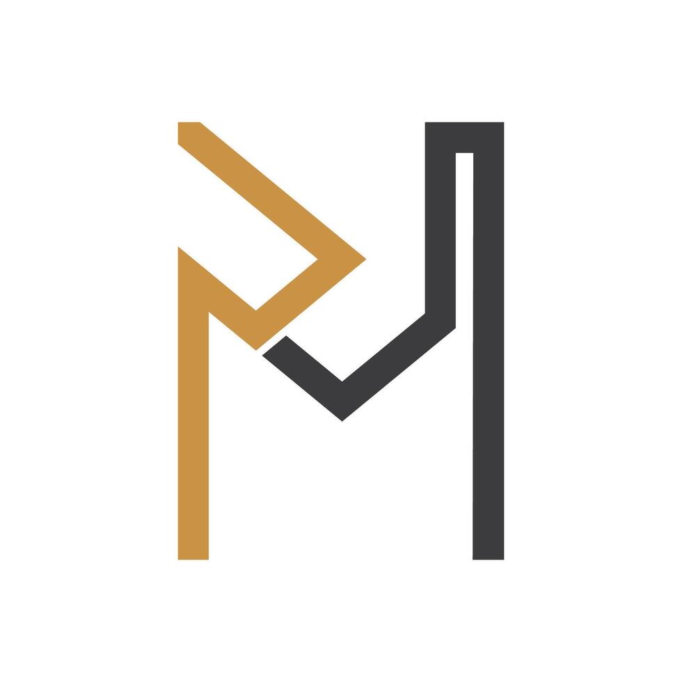 eerste brief smp logo of p.m logo vector ontwerp sjabloon
