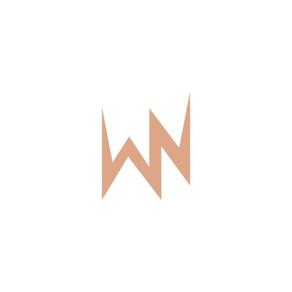 nw, wn, w en n abstract eerste monogram brief alfabet logo ontwerp vector