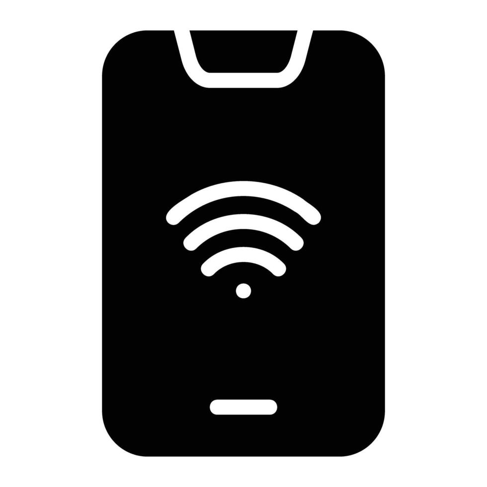 smartphone glyph icoon achtergrond wit vector