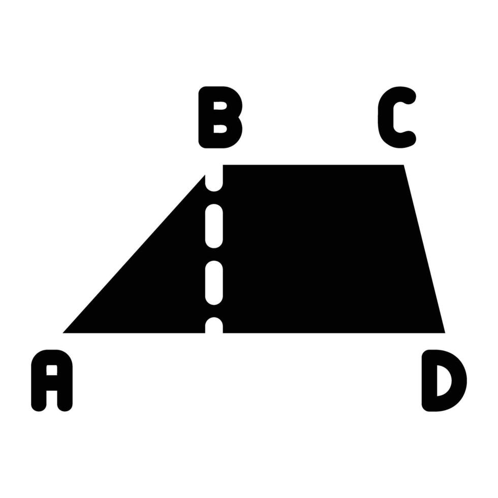 trapezium glyph icoon achtergrond wit vector
