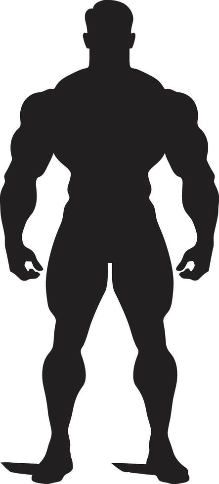 inktpot spieren bodybuilders embleem in vector koolstof bulk vol lichaam zwart vector icoon ontwerp