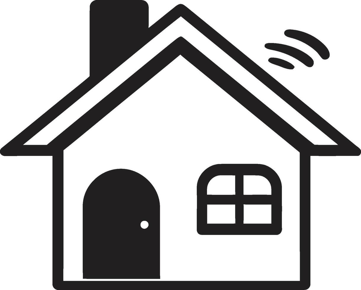 hedendaags leven symbool bungalow iconisch ontwerp strak bungalow fusie huis logo vector