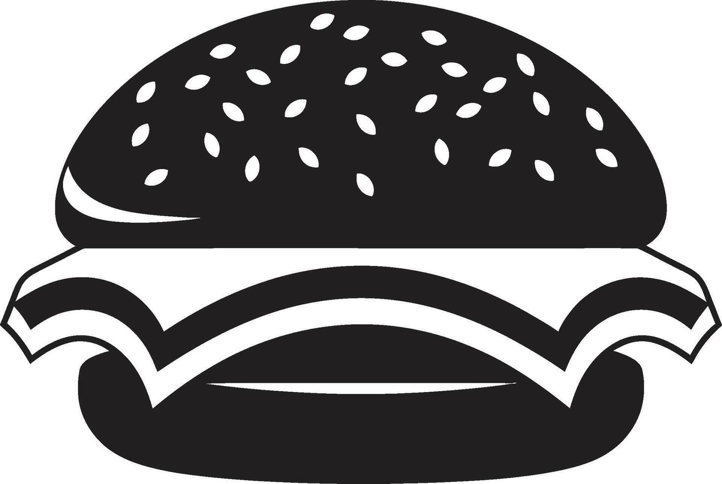 iconisch hamburger ontwerp zwart embleem sissend smaak hamburger vector