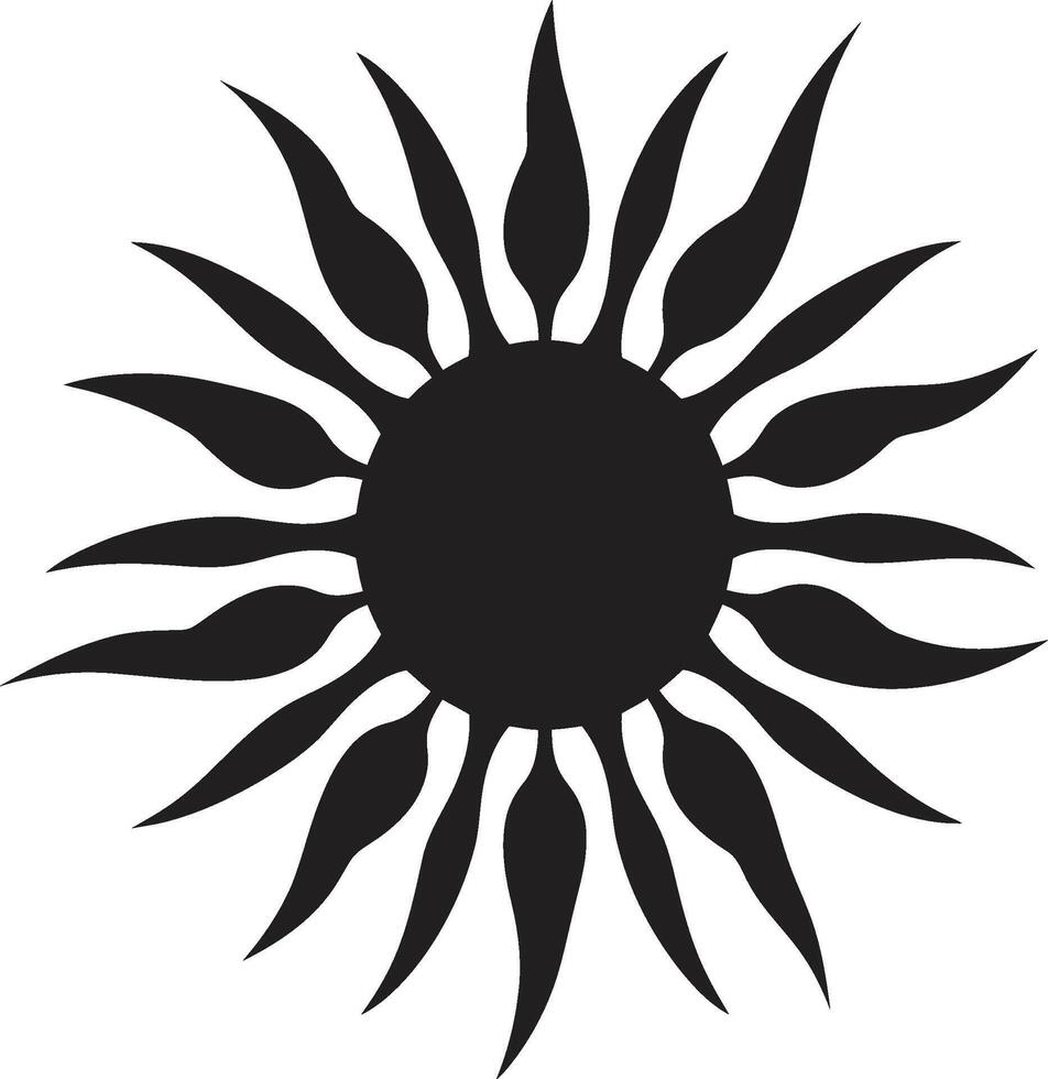 eeuwig straling zon embleem oogverblindend dag zon symboliek vector