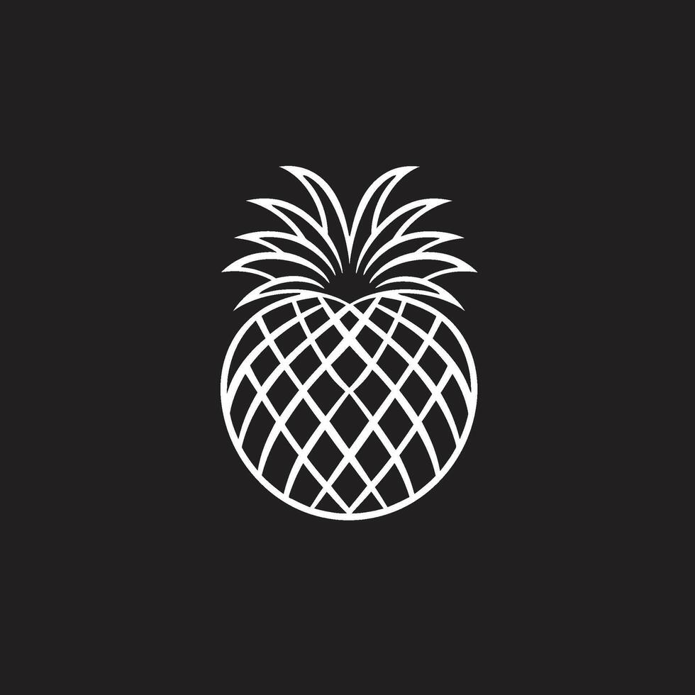 glamoureus fruit zwart ananas Mark wezenlijk script uniek doopvont q decor vector