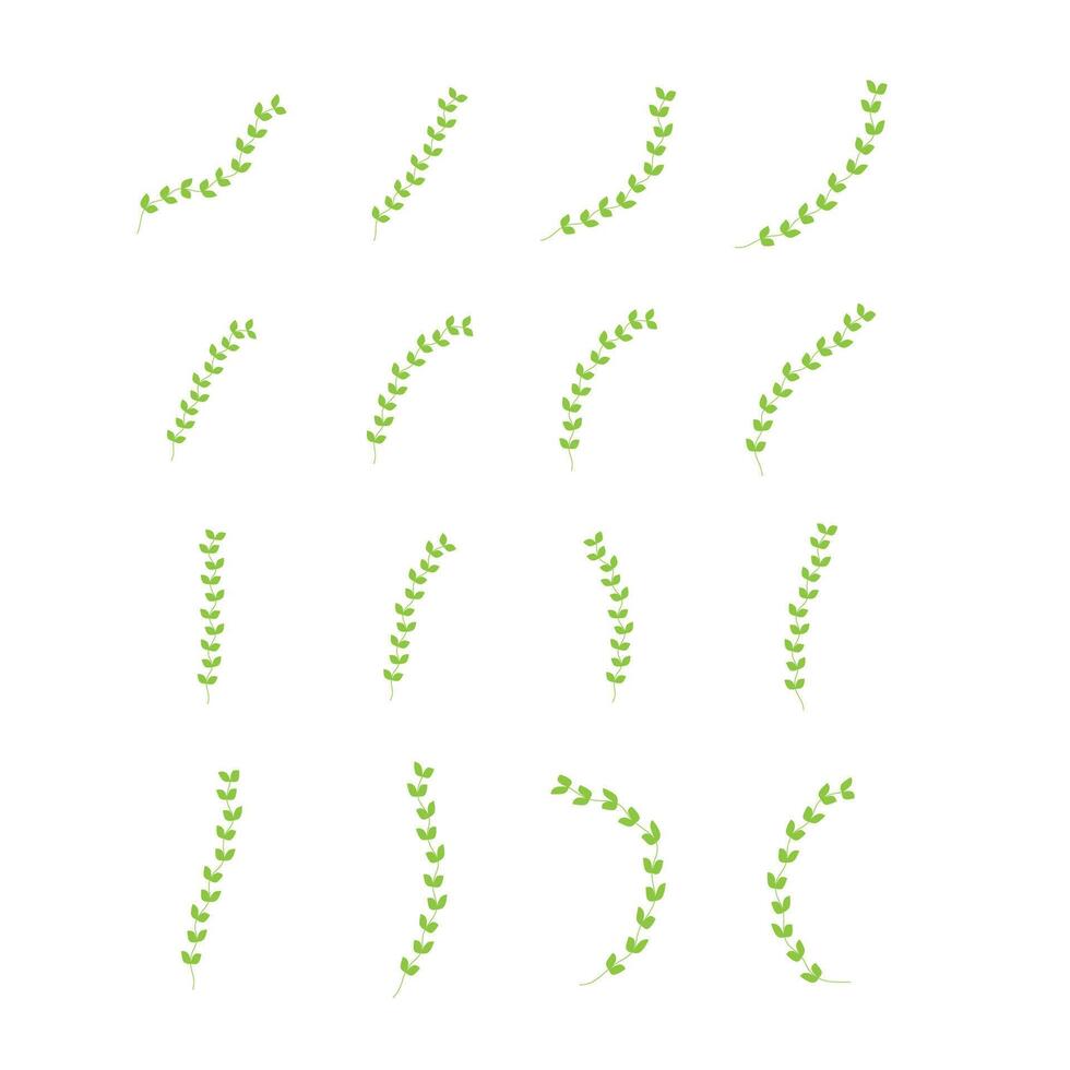 groen biologisch bladeren icoon reeks geïsoleerd vector illustratie.