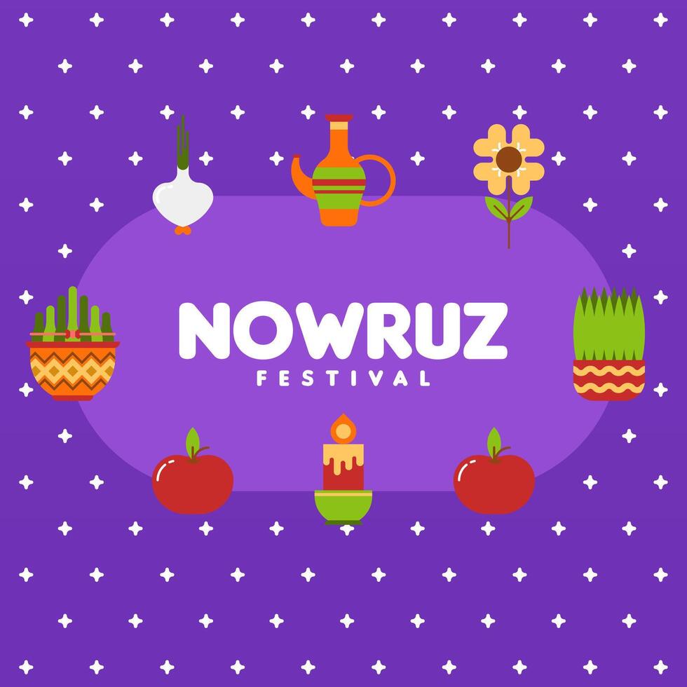 gelukkig Nowruz festival web banier achtergrond illustratie vector