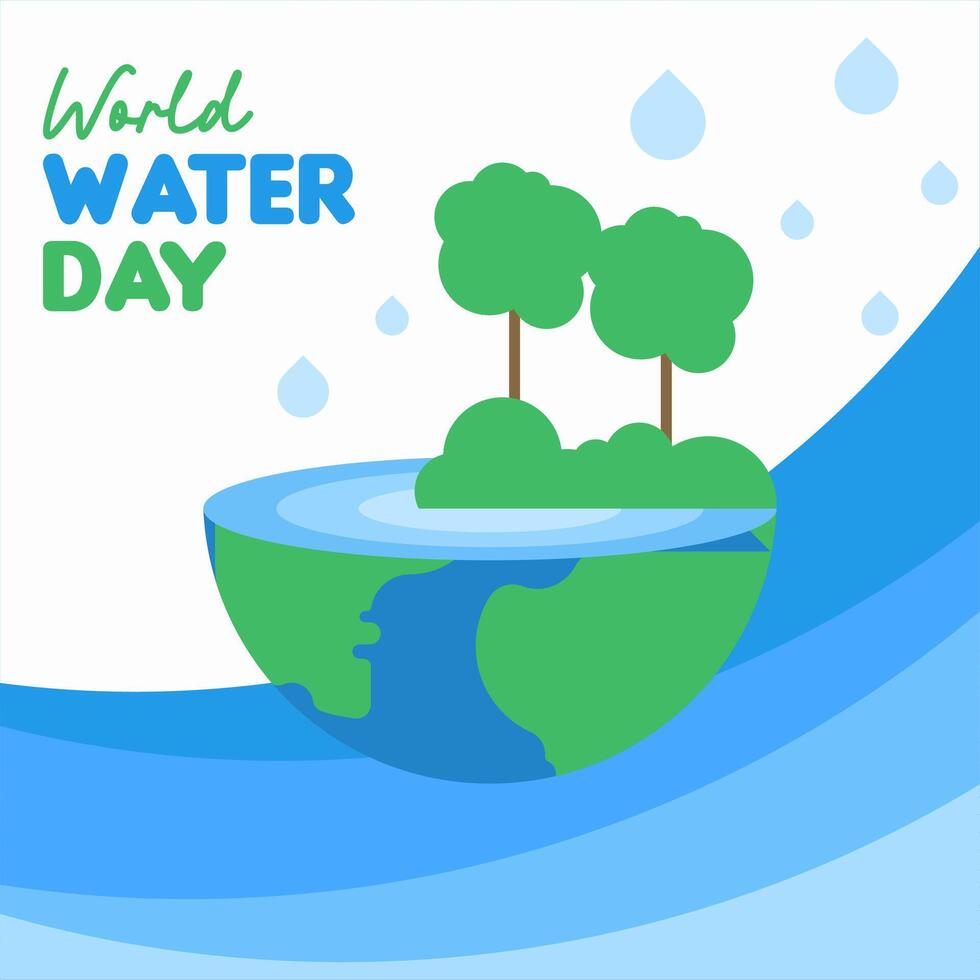 wereld water dag achtergrond illustratie vector