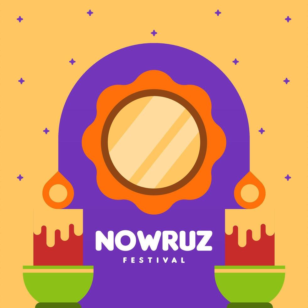 gelukkig Nowruz festival web banier achtergrond illustratie vector