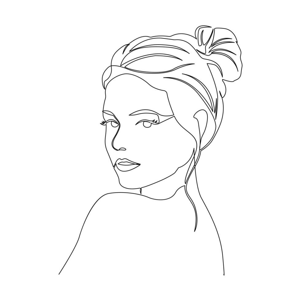 doorlopend een lijn kunst tekening van vrouw lichaam schets vector illustratie en vrouwen dag single lijn kunst ontwerp