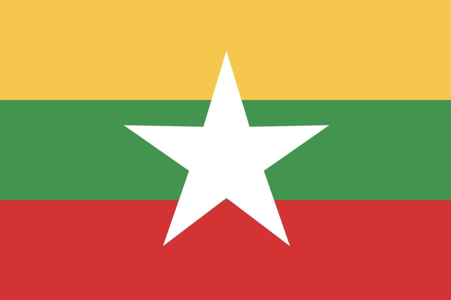 Myanmar vlag nationaal embleem grafisch element illustratie vector