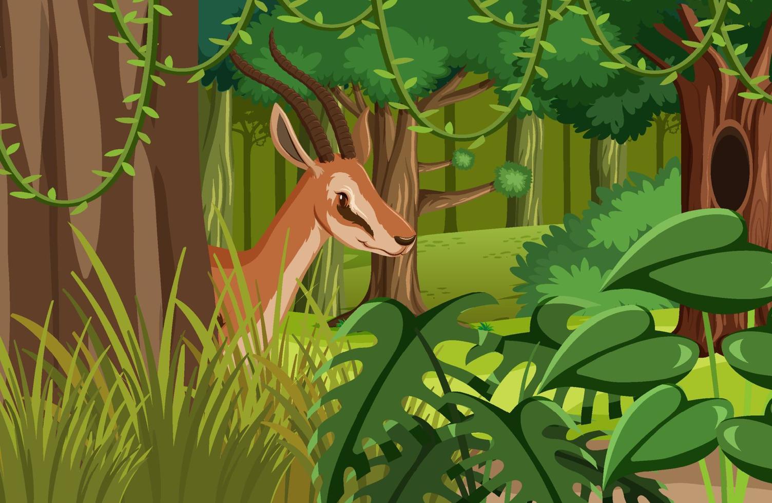 impala verborgen in de jungle vector