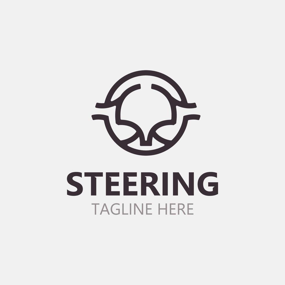 stuurinrichting wiel logo automotive auto ontwerp garage auto reparatie werkplaats illustratie vector
