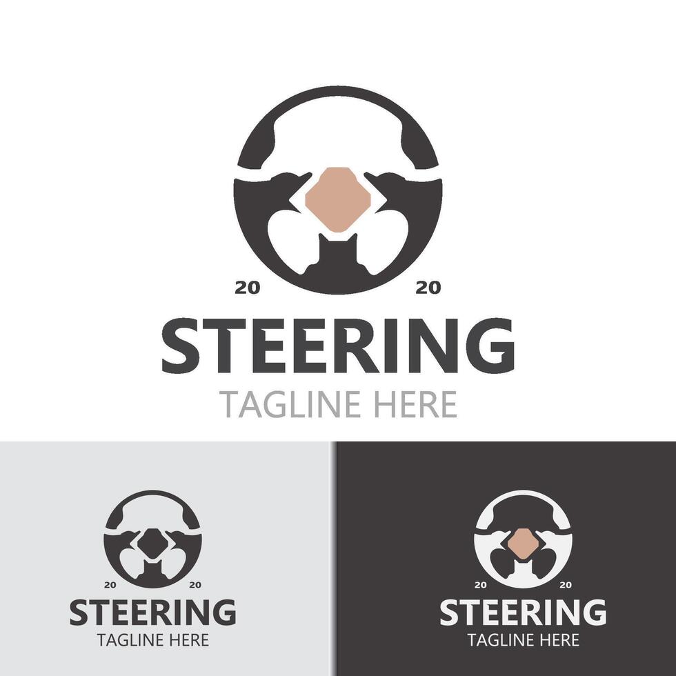 stuurinrichting wiel logo automotive auto ontwerp garage auto reparatie werkplaats illustratie vector