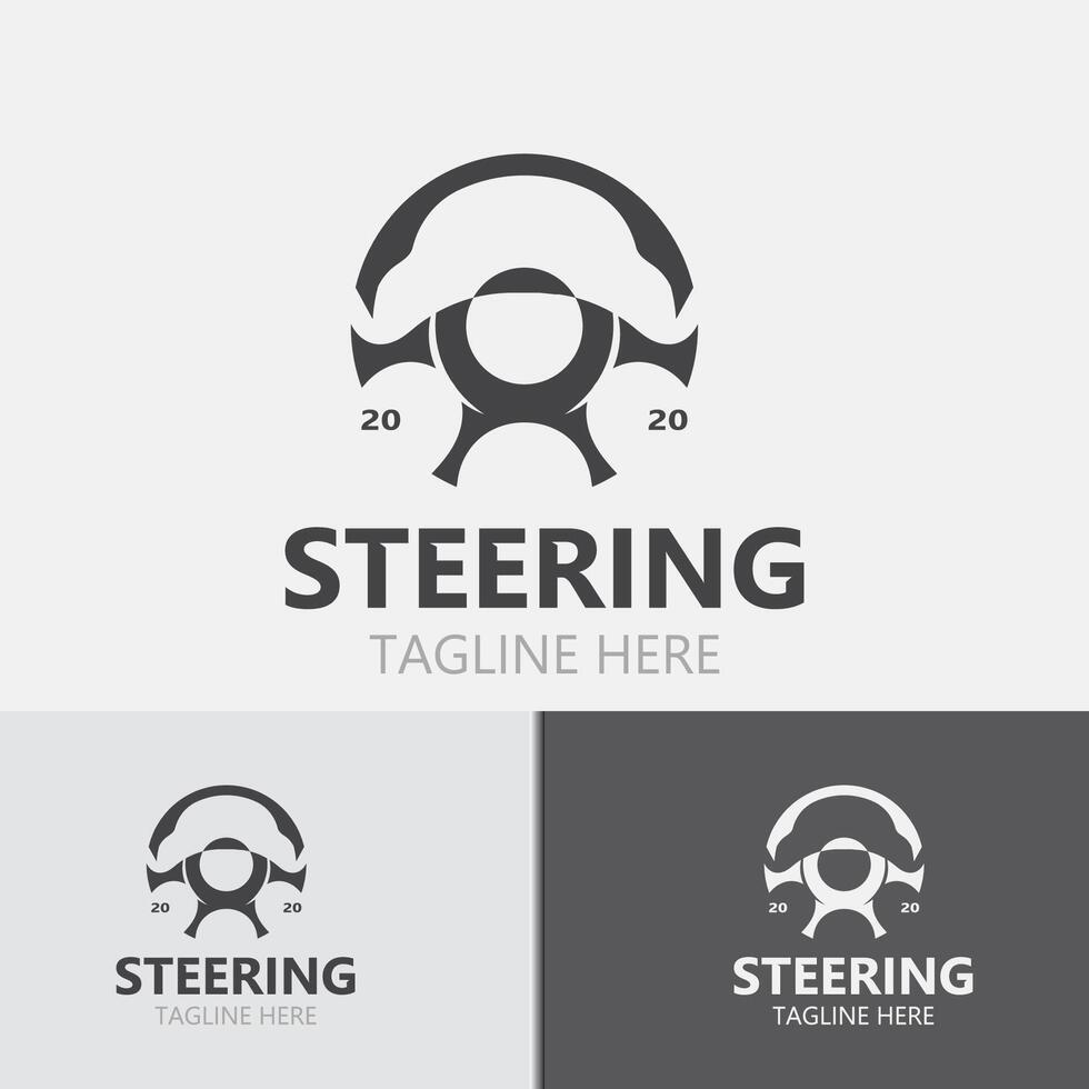 stuurinrichting wiel logo automotive auto ontwerp garage auto reparatie werkplaats illustratie vector