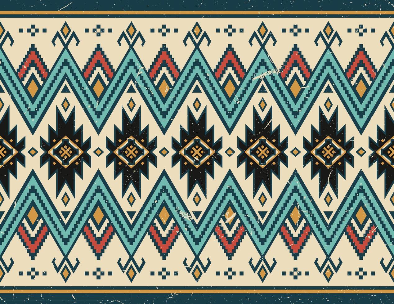 aztec tribal meetkundig grunge textuur. wijnoogst vector achtergrond. naadloos streep patroon. traditioneel ornament etnisch stijl. ontwerp voor textiel, kleding stof, kleding, gordijn, tapijt, ornament, inpakken.