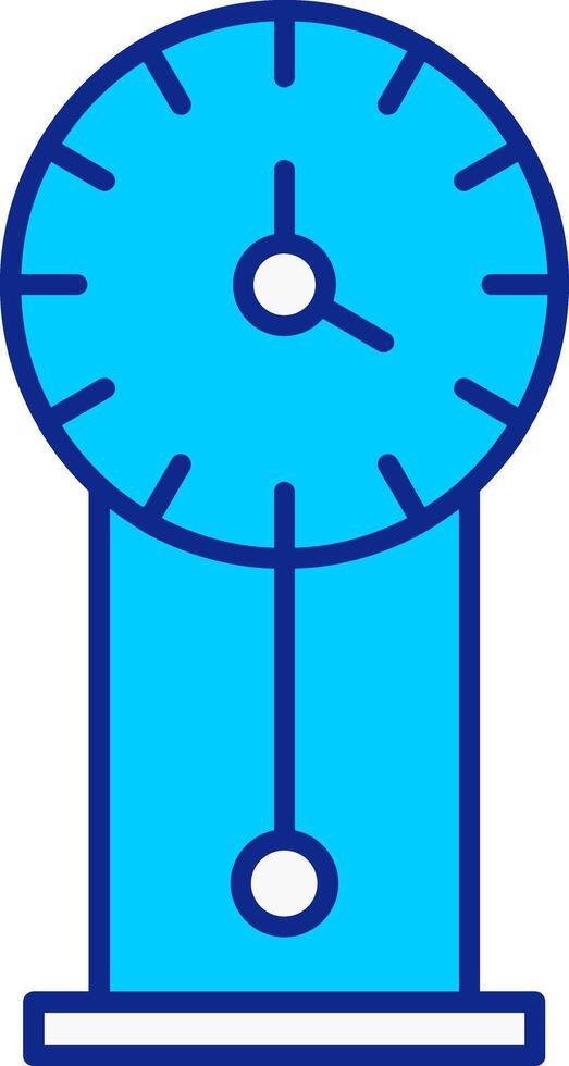 wijnoogst klok blauw gevulde icoon vector
