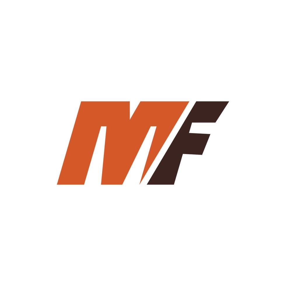 eerste brief mf of fm logo vector ontwerp sjabloon