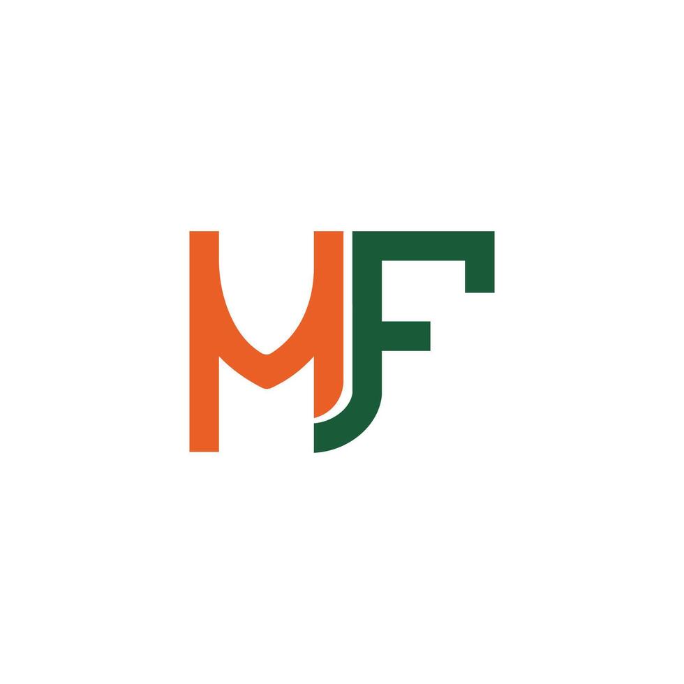 eerste brief mf of fm logo vector ontwerp sjabloon