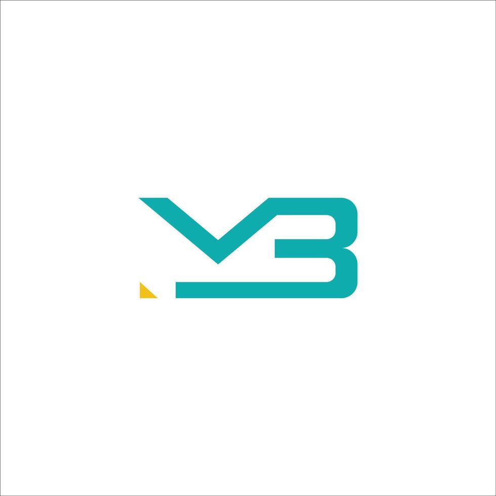 eerste brief mb logo of bm logo vector ontwerp sjabloon