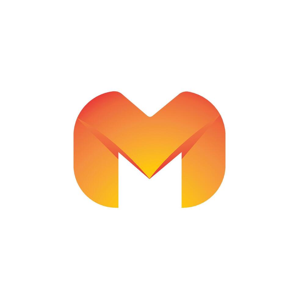 eerste brief m logo ontwerp sjabloon vector