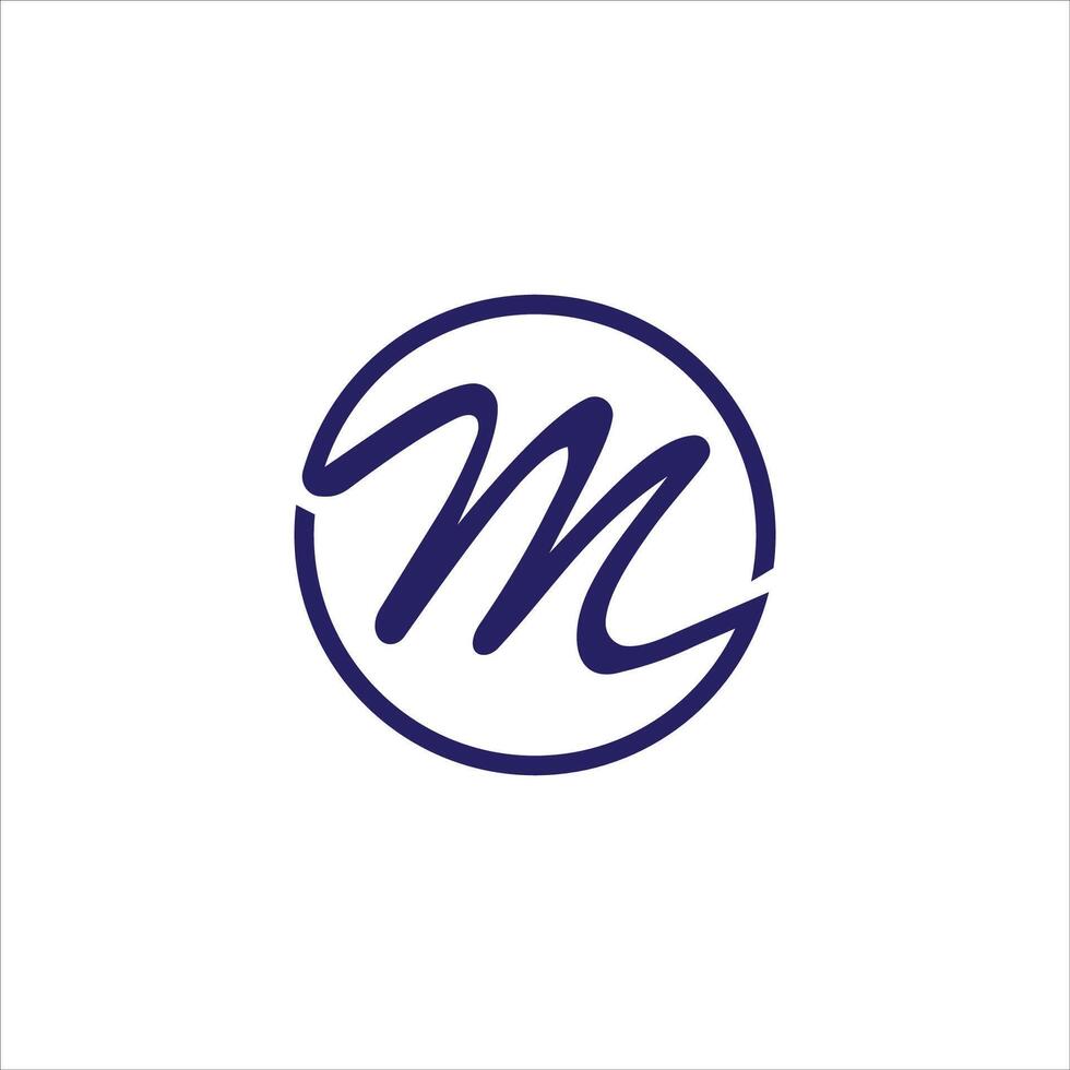 eerste brief m logo ontwerp sjabloon vector