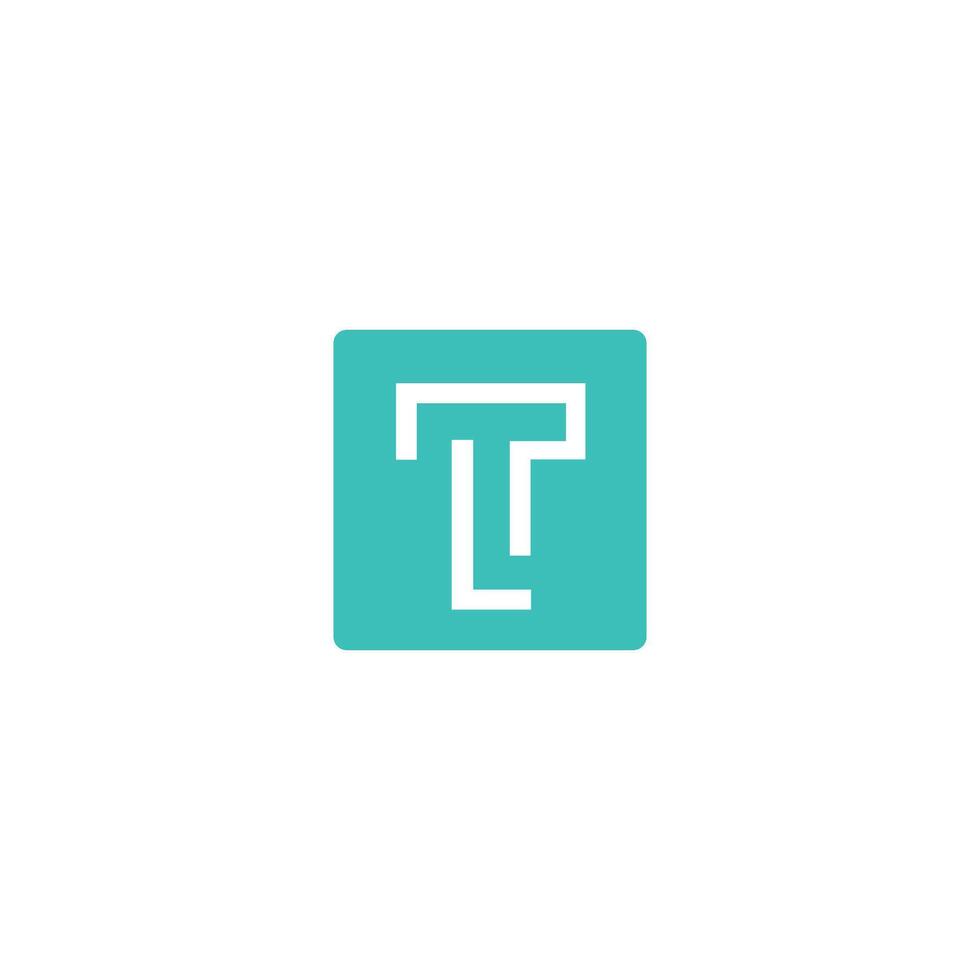 eerste brief lt logo of tl logo vector ontwerp sjabloon