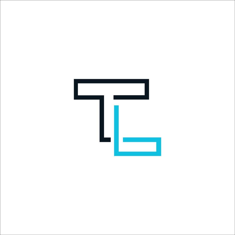 eerste brief lt logo of tl logo vector ontwerp sjabloon