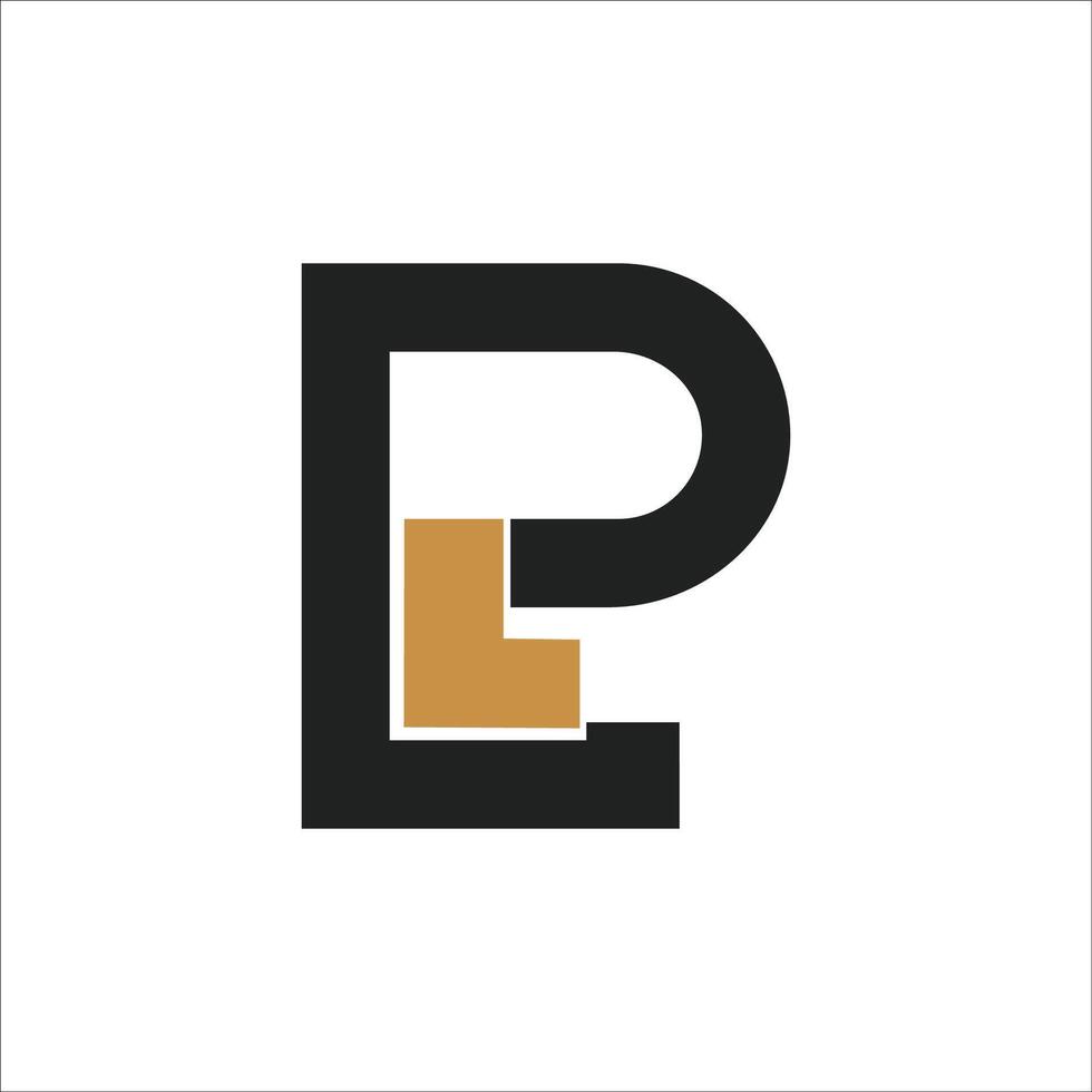 eerste lp brief logo met creatief modern bedrijf typografie vector sjabloon. creatief abstract brief pl logo ontwerp.
